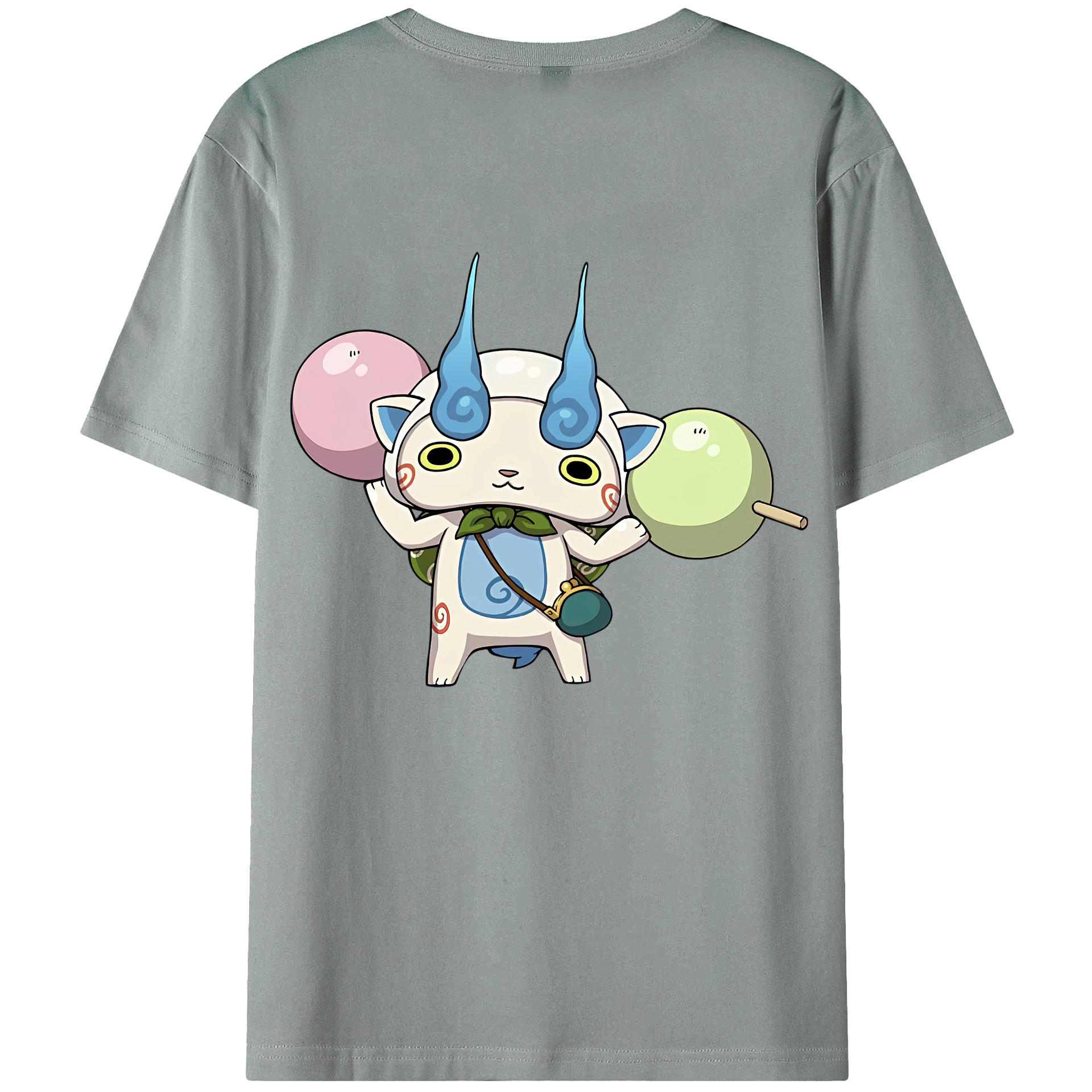 （画像用） 妖怪ウォッチ Yo-kai Watch 綿100％ メンズ半袖Tシャツ（バックプリント） 通気性